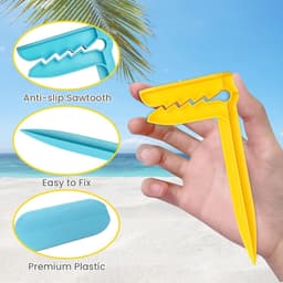 12 delige Strandhanddoekclips - Handdoekhouder clips - Picknickmat clips - Winddichte campingmat clips - Strand accessoires - Voor strand, kamperen, picknicks, reizen (7,5*15 cm - Diverse kleuren) — thumbnail 5