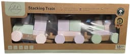 Houten stapel trein - roze paars met groen | Spelen | Liebelini — thumbnail 2