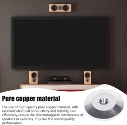 Subwoofer isolatiemat - Geluiddemper audio - Verbeter geluidskwaliteit - Minimaliseert trillingen - 0.5 x 2.5 cm - Zilver wit — thumbnail 4
