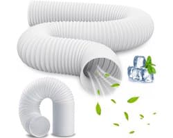 Afvoerbuis - Slang verlenging - Airco koeling - Uittrekbaar ontwerp - 130mm diameter - Grijs