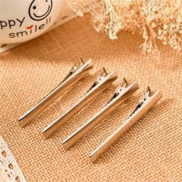 Krokodil Klem Clips - Eendenbek Clips Haarspeld - Haar Styling Accessoires - Tanden Ontwerp - 50 stuks 4.5 cm - Zilver — thumbnail 2