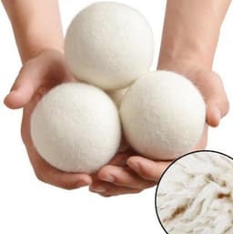 Duurzame wollen droger ballen - Drogerballen - Dryer balls - Wasdroger ballen - Ballen voor snellere droogtijd - Drogerbollen - 6 stuks — thumbnail 1