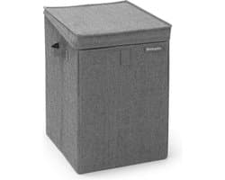 Brabantia Wasmand - met Deksel - Stapelbaar - 35 l - Pepper Black — afbeelding 1