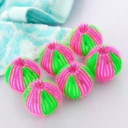 Set van 6 pluisballen - Voor in de wasmachine - Verwijderd haar en pluisjes — thumbnail 2