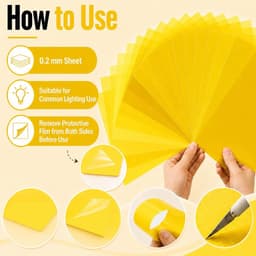 8 Stuks Hittebestendige Folie, Gel Lichtfilter Geel, Transparante Kleurfolie voor Kleurcorrectie, Fotostudio, Fotolamp, LED-Lamp, Projector, Studioflitser en Koplamp — thumbnail 4