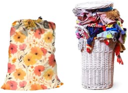 Maishijie Pack van 2 Linnen Waszakken Heavy Duty Zeer Duurzaam Speelgoed Vuil Zakken Drawstring met Drawstring Sluiting Machine Wasbaar en herbruikbaa — thumbnail 5