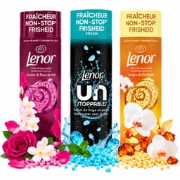 Lenor Geurbooster Geurparels Voordeelset – 3 x 240 g – Jasmin & Rose de Mai, Unstoppables Fresh & Ambre & Orchidée — thumbnail 3