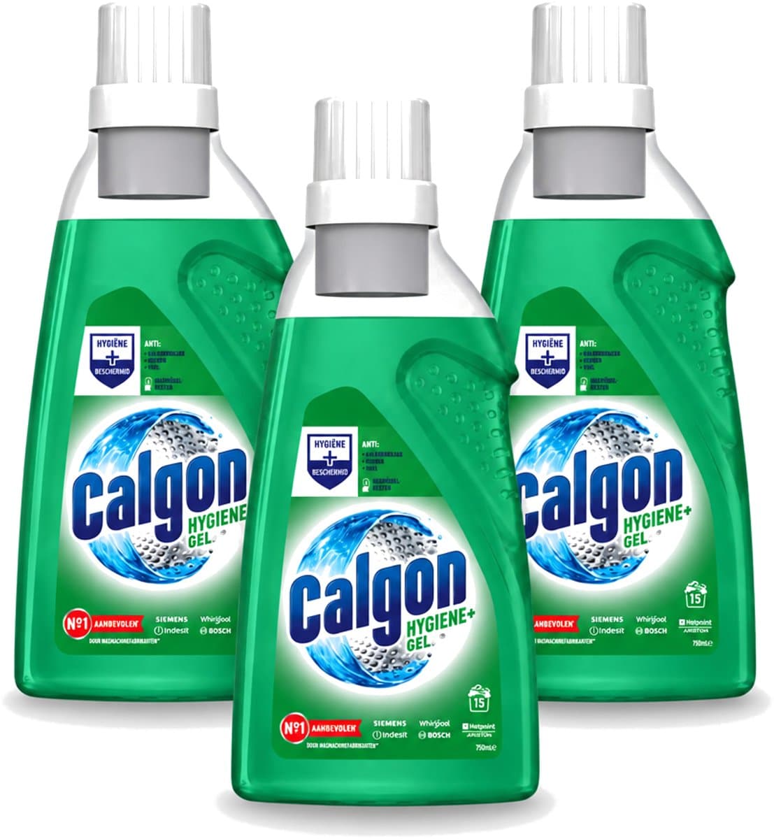3 x Calgon – Wasmachinereiniger Gel – Hygiene+ – 750 ml - Voordeelverpakking - 3 stuks — afbeelding 1
