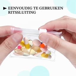 Hersluitbare Waterdichte Plastic Zakken - Transparant - 10 Stuks - Duurzaam EVA-Materiaal - Voor Levensmiddelen en Organiseren — thumbnail 3