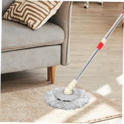 1set Vervangende Verstelbare Mop Stok Met Rotating Mop Hoofd Voor Moeilijk Bereikbare Hoeken Verstelbare Hoogte Rvs Materiaal Voor Eenvoudige Onderhoud — thumbnail 3