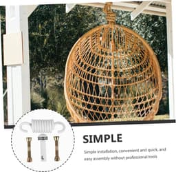 1set Metalen Schommelveren Met Bevestigingsringen Zware Duurzame Spring Kit Voor Hangstoelen Hammocks Voor Buiten Terrasgebruik — thumbnail 4