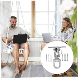 1set Rvs Hanghaak Voor Hangmat Duurzame Veilige Bevestigingshaak Voor Buiten Eenvoudig Te Installeren Geschikt Voor Hangstoelen Hangmatten — thumbnail 4
