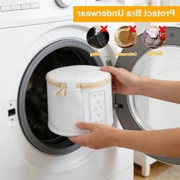 Set van 2 premium wasnetten - Voor bh's en ondergoed - Voor de wasmachine - Beschermt lingerie en sokken - Met rits — thumbnail 2