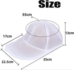 2 stuks baseballpettenreiniger, reinigingsmiddel voor baseballpetten, afneembare pettenhouder, reinigingskooi voor baseballpetten voor de wasmachine of vaatwasser — thumbnail 3
