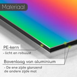Aluminium composietplaat 15 x 20 cm - zilver geborsteld - weerbestendig - ideaal voor binnen en buiten - ShopVlot — thumbnail 3