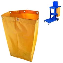Schoonmaakkar Zak – 75 liter – Geel – Waterdicht – Grote Capaciteit – Voor Hotel & Horeca – Vervangingszak — thumbnail 1
