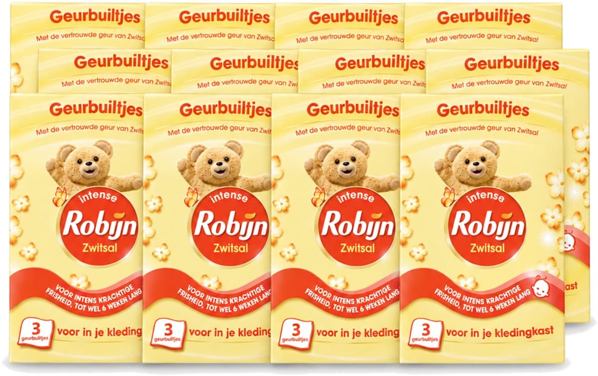 12 x Robijn - Zwitsal - Geurbuiltjes - Zachte Babygeur - Hypoallergeen - 3 Geurbuiltjes - Voordeelverpakking - 12 stuks — afbeelding 1