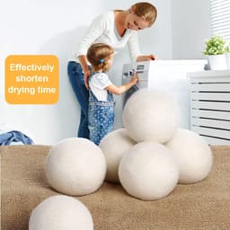 Drogerballen, drogerballen van natuurlijke wol, drogerballen voor de wasdroger, set van 12, droogballen van 100% pure - ShopVlot — thumbnail 3