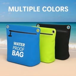 waterdichte tas, lichte Dry Bag waterdichte zak voor outdoor, camping, wandelen, strand, kajakken, zwemmen, groen, 4 Liter — thumbnail 3