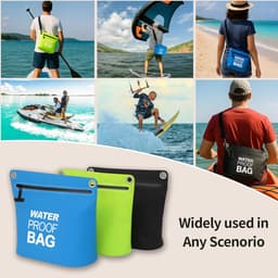 Tas, lichte Dry Bag waterdichte zak voor outdoor, camping, wandelen, strand, kajakken, zwemmen, blauw, 6 Liter — thumbnail 4