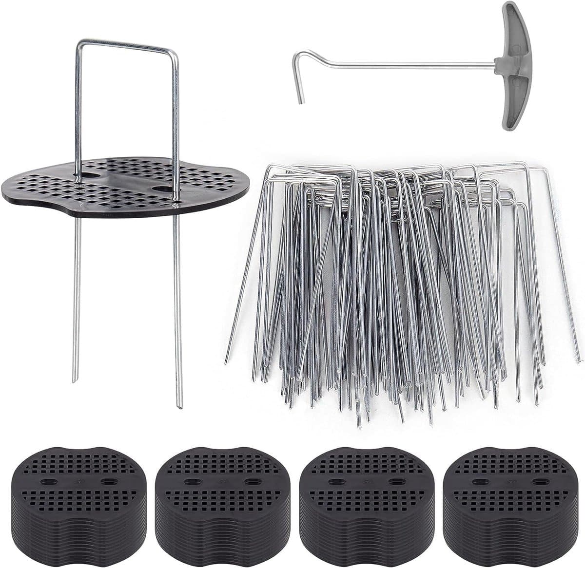 Dailygoods- Grondankers Antiroest - 50 Stuks - Bevestigingsankers Tuin - U-vormig - Staal met Verzinkte Behandeling - Geschikt voor Onkruiddoek - Tuin — afbeelding 1