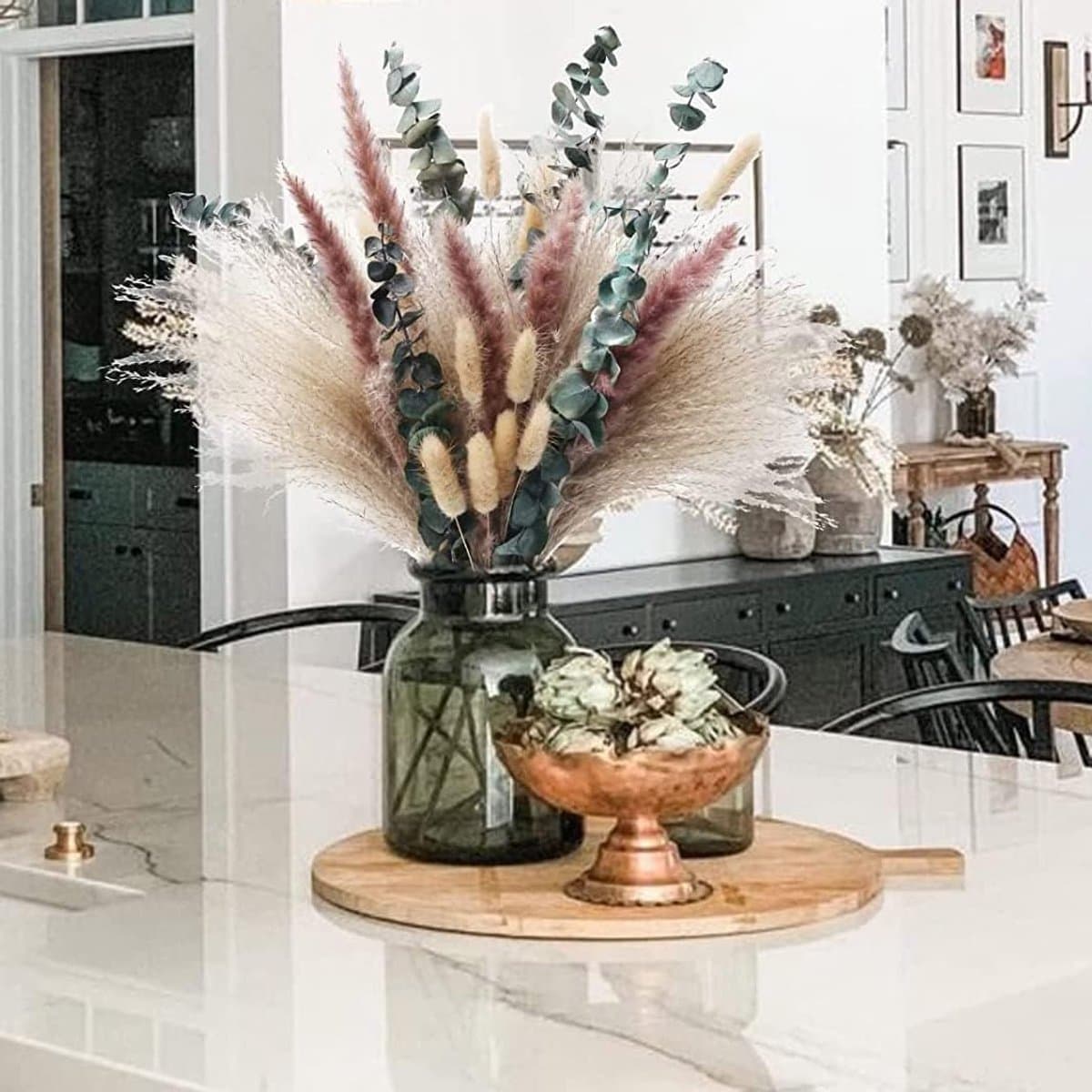 Droogbloemen decoratie natuurlijke doe-het-zelf droogbloemen boeket ideaal voor boho woonkamer-bruiloft slaapkamer en vazen (LZGSGO-0111) — afbeelding 1