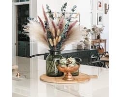 Droogbloemen decoratie natuurlijke doe-het-zelf droogbloemen boeket ideaal voor boho woonkamer-bruiloft slaapkamer en vazen (LZGSGO-0111)