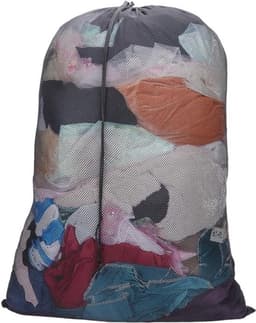 Allecto - Waszakken - Sterke Waszak voor Kleding - 90x60 cm - Zwart - Mesh — thumbnail 2