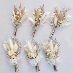 Gedroogde bloemen, natuurlijke en witte kleur, droogbloemenboeket, gedroogde bloemen, perfect voor bruiloften, huisdecoratie, thuis, feest, bruiloft, vaas — thumbnail 5