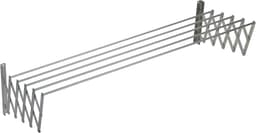 Wandgemonteerde aluminium kleerluchter 130 cm, aluminium, 130 x 78 x 26,5 cm — thumbnail 1