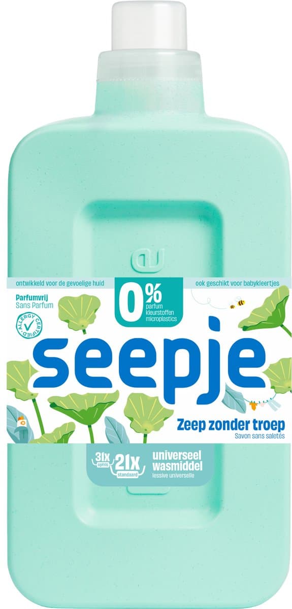Seepje Wasmiddel Parfumvrij (945 ml) — afbeelding 1