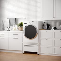 Wasmachine verhoger met lade en plateau - opbouwmeubel - sokkel - 42cm hoog - Wit - Universeel - 65 * 60,5 (LxB) - Inclusief wandbeugels — thumbnail 5