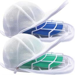 Cap Washer - 2 Stuks - waszakken - veelzijdig en krachtig - voor wassen drogen vormbehoud en opbergen - met vijfbandensysteem - veilige fixatie - breekvast en vormvast - voor Baseballpetten, Sportpetten en Petonderhoud Zonder Vervorming — thumbnail 1