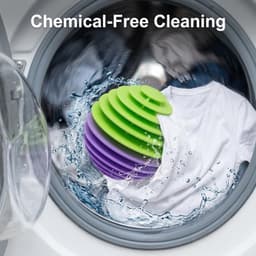 Herbruikbare wasballen van schapenwol voor wasdroger en wasmachine, 6 stuks, zacht voor kledingreiniging en efficiënt wassen — thumbnail 5