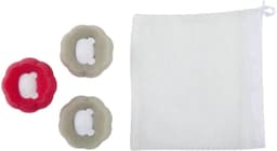 Dirt Devil Laundry Balls 3-delige Wasbollenset - Effectieve Reiniging van Hondenaccessoires - Herbruikbaar Kunststof - Inclusief Netzakje - Rood/Grijs - 6x4x5 cm per Stuk — thumbnail 3
