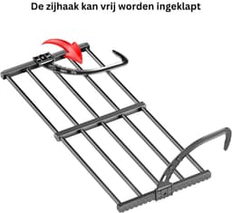 DYVNS® Wasrek Hangend Trapgat - Droogrek Ophangbaar - Voor Radiator, Deur, Balkon - Uitschuifbaar 38-55 cm — thumbnail 5