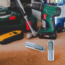 12 Stuks 3/8 Inch Gekartelde Drop-in Ankers van Premium Verzinkt Koolstofstaal voor Beton — thumbnail 3