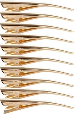 10 stuks eendenbek haarclips met tanden voor haarstyling - Gouden metalen anti-slip haarspeldjes voor DIY-accessoires — thumbnail 4
