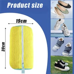 2 stuks gele Wasmand voor Schoenen - Wasmand voor Schoenen - Wasmand voor Wasmachine en Droger - Herbruikbare Wasmanden voor Schoenen, Wasmachinebag voor Wasmachine — thumbnail 5