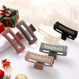 Extra Grote Haarspeld Clips 5 Inch voor Dik en Lang Haar - Sterke Matte Zwarte Klemmen - 6 Stuks — thumbnail 4