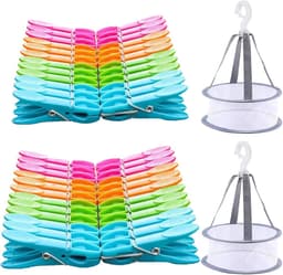 48 Wasknijpers met Winddichte Mandenset voor Binnen en Buiten Droogrek — thumbnail 1