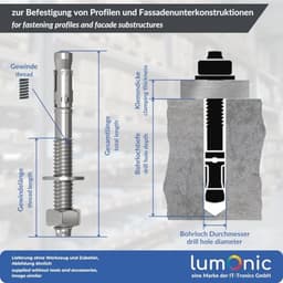 Zwaarlastanker M12 x 110 Verzinkt - Voor Metaalankers, Boutankers en Bliksemschichtankers — thumbnail 3
