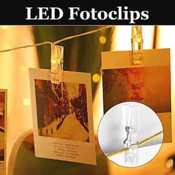 Hangende clips 50 stuks - Transparante wasknijpers en mini-klemmen voor fotos en lichtsnoeren — thumbnail 5