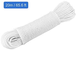 Nylon Waslijn 20m voor Huis, Tuin en Camping - Wit — thumbnail 3