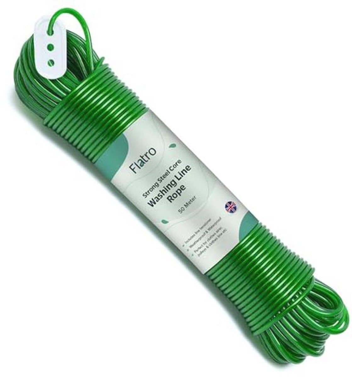 Sterk Waslijn Touw voor Buiten - 50M Heavy Duty Droogoplossing — afbeelding 1