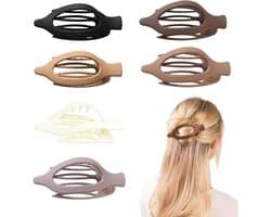 6 Stuks Grote Franse Haarklemmen voor Dames - Sterke Grip voor Dik en Fijn Haar