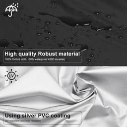 Waterproof Droogmolen Cover met Rits - 210D Oxford Beschermhoes - 180 x 16 x 16 cm — thumbnail 3