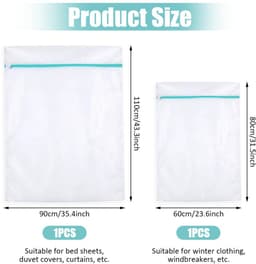 Unyqoos® Set van twee grote fijnmazige wasnetten voor optimale wasbescherming — thumbnail 2