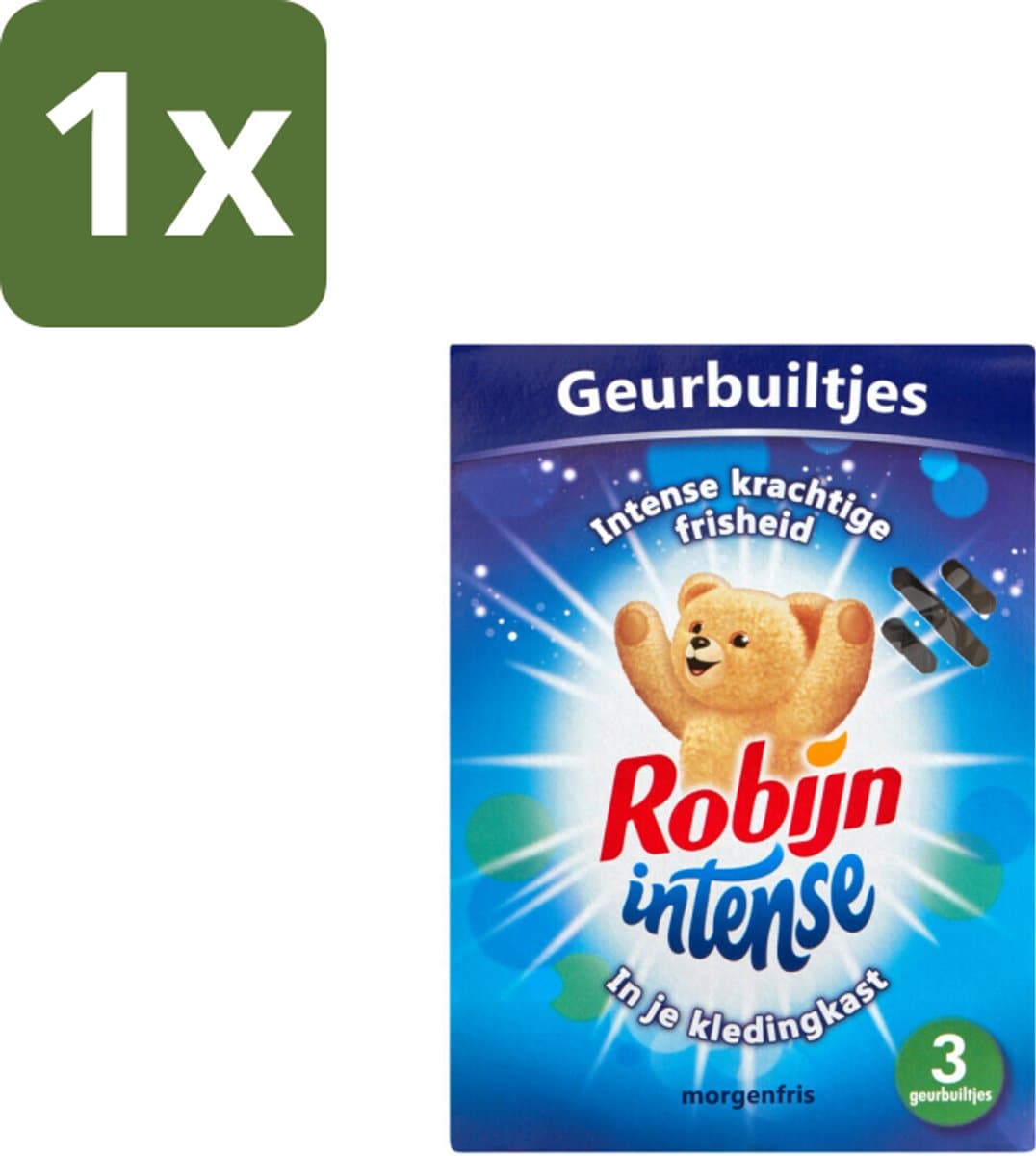 1 x Robijn Geurbuiltjes Intense 3 stuks per verpakking - Geur In Kleding - Langdurige Geur - Frisse Geur - Geurbuiltjes - Kledingkast Geur — afbeelding 1