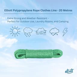 Polypropyleen Waslijn 20 Meter - Extra Sterk, Weer- en Roestbestendig voor Buiten en Camping — thumbnail 4